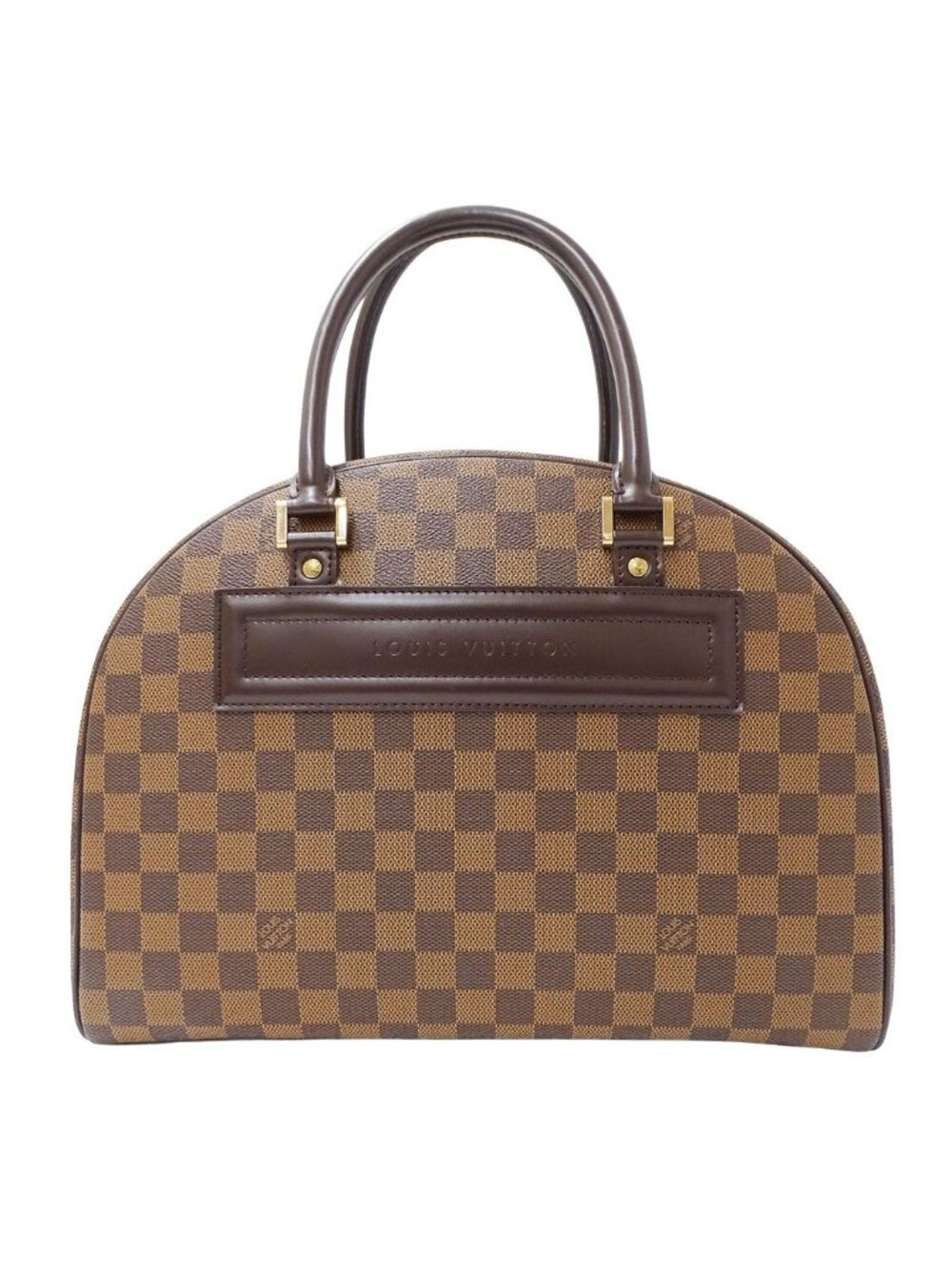Louis Vuitton Damier Canvas Nolita Brown Handle Mini Boston Bag